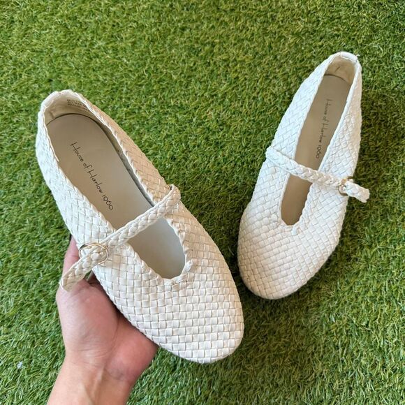 Bundle of black, tan & white Mary Jane ballet flats, size 6.5/37 - Picture 4 of 7